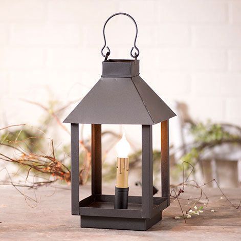Small Square Lantern in Smokey Black