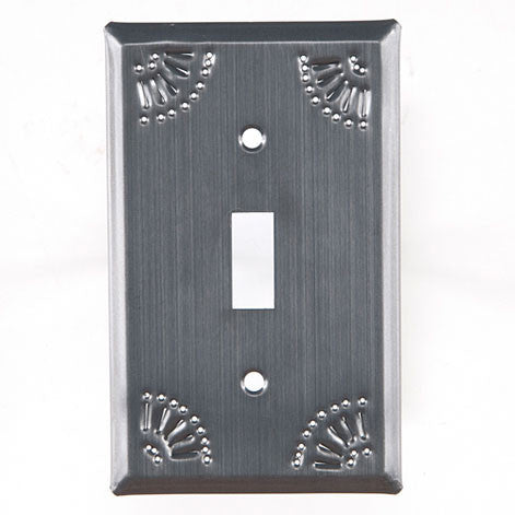 Single Switch Cover with Chisel in Country Tin