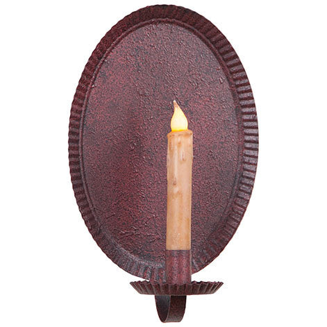 Oval Sconce in Primitive Red