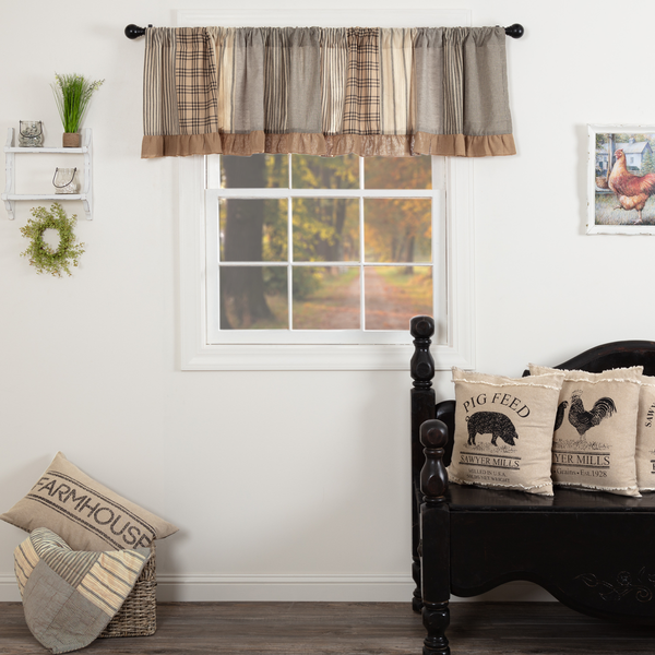 Sawyer Mill Charcoal Patchwork Valance