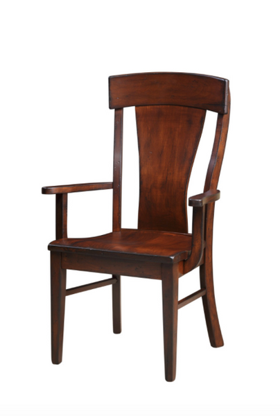 Ramsey Arm Chair in Rustic Brown Maple Wood (657 Series)