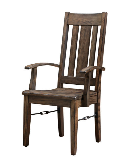 Ouray Arm Chair in Rustic Red Oak Wood (649 Series)