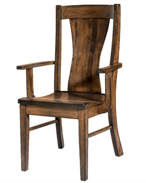Westin Arm Chair in Brown Maple Wood (677 Series)
