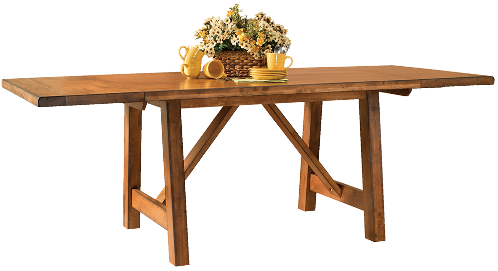 Aspen Gathering Table in Brown Maple Wood (1215 Series)