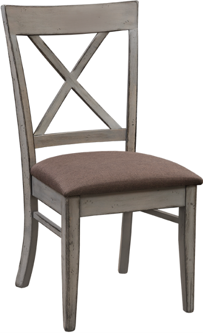 Hudson Side Chair in Rustic Brown Maple Wood (804 Series)