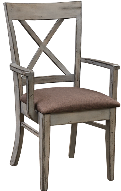 Hudson Arm Chair in Brown Maple Wood (805 Series)