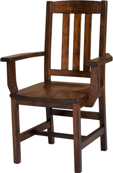 Ancient Mission Arm Chair in Brown Maple Wood (673 Series)
