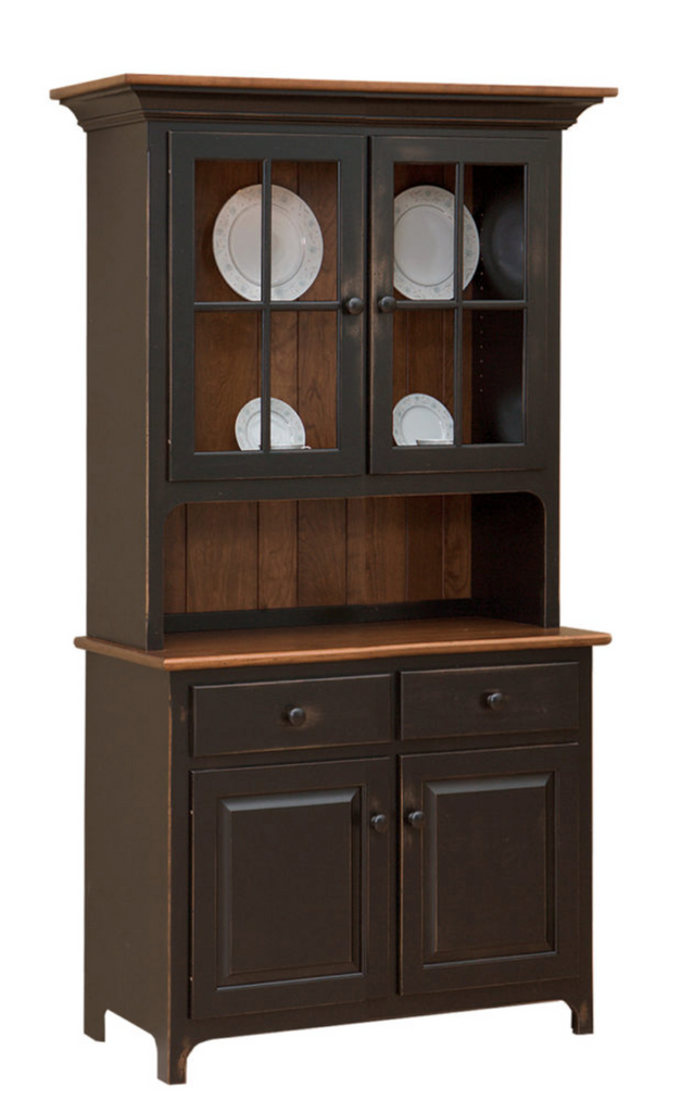 Lancaster Legacy Plymouth 2-Door Hutch in Brown Maple Wood (212 Series)