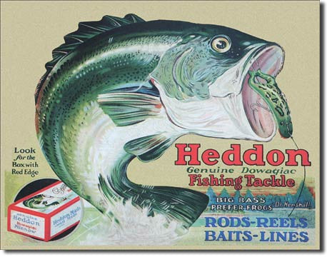 Heddon - Frogs Tin Sign