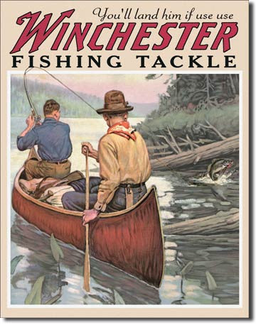 WIN - Fishing Tackle Tin Sign