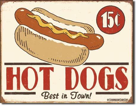Schonbery - Hot Dog Tin Sign