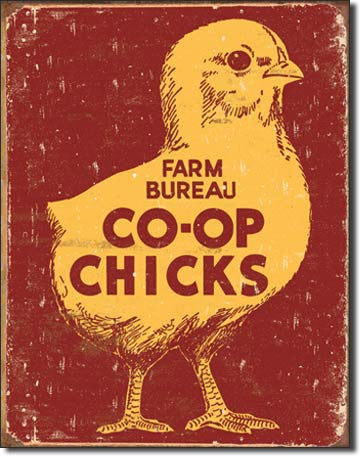Co-Op Chicks Tin Sign
