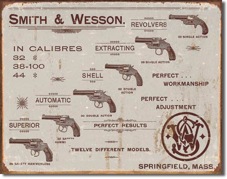 S&W Revolvers Tin Sign