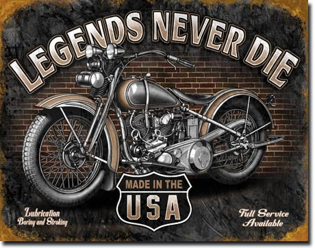 Legends - Never Die Tin Sign
