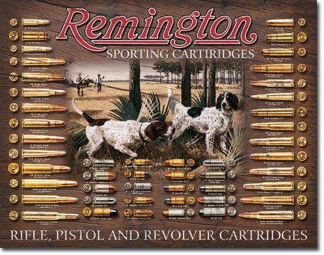 Remington Bullet Board Tin Sign