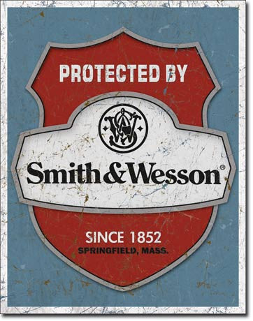 Smith & Wesson - Protected Tin Sign