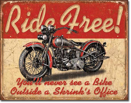 Ride Free Tin Sign