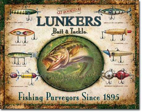 Lunker's Lures Tin Sign