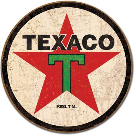 Texaco - '36 Round Tin Sign