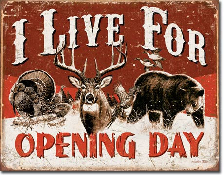 Live for Opening Day Tin Sign