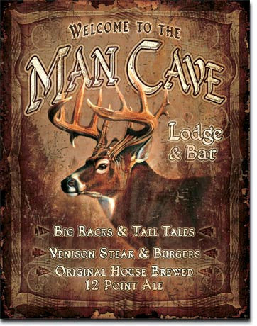 JQ - Man Cave Lodge Tin Sign