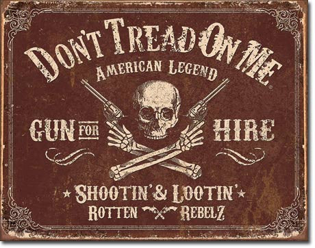 DTOM - Gun For Hire Tin Sign