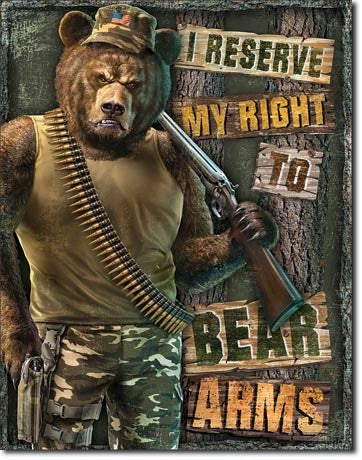 Right to Bear Arms Tin Sign