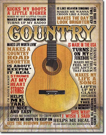 Country - Made in America Tin Sign