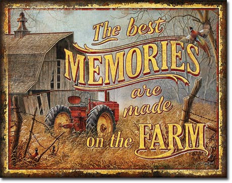 JQ - Farm Memories Tin Sign