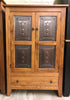 Pie Safe - 51" Double Door with Copper Star Tin Panels & Drawer
