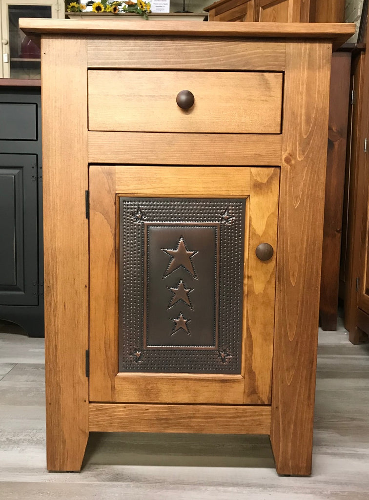 Cabinet - Small Jelly with Drawer & Copper Star Tin Panel Door